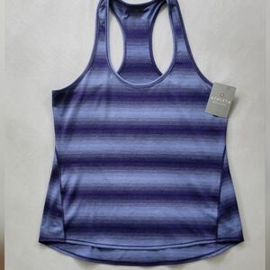 Athleta Purple Striped Tank Top